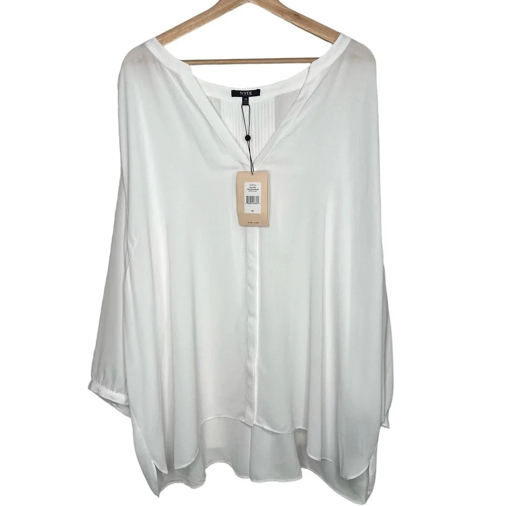 New Women’s NYDJ Pintuck Blouse Size 4X